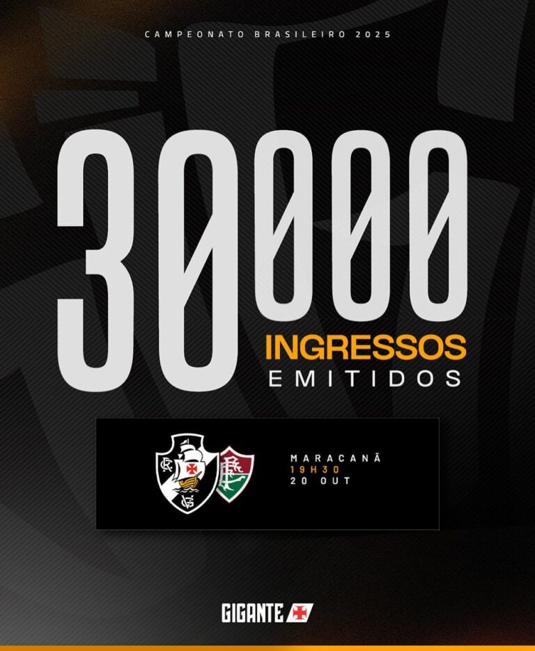 Ingressos para jogo entre Vasco e Fluminense em Maracanã, 20 de outubro de 2023.