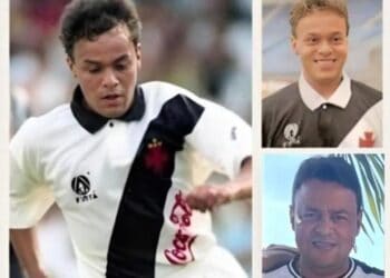 William, jogador do Vasco, em ação durante partida.