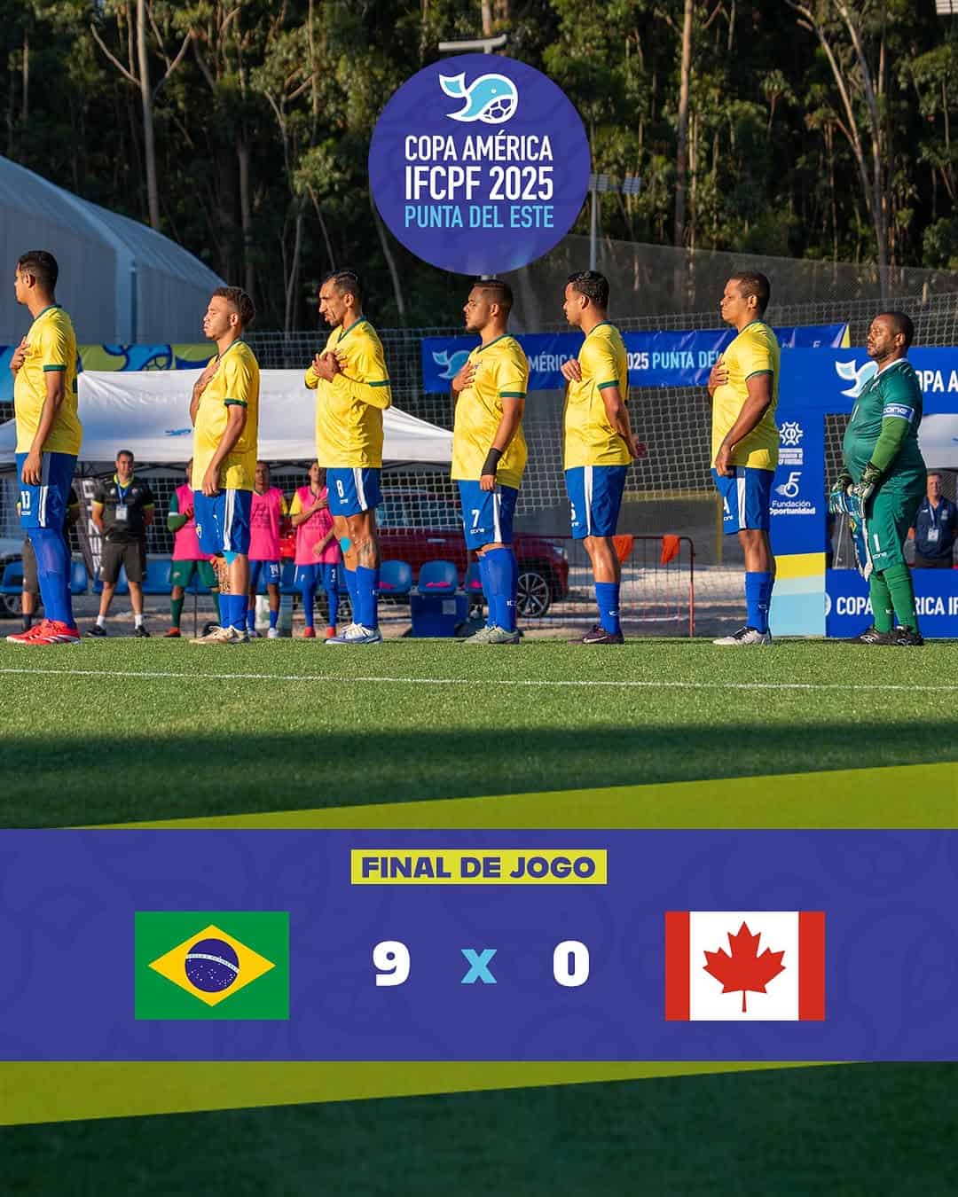 Copa América FCPE 2025, time de futebol em uniforme amarelo.