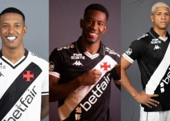 Vasco da Gama masculino jersey branco e preto.