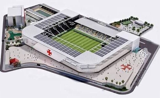 Estádio do Vasco da Gama, vista aérea moderna.