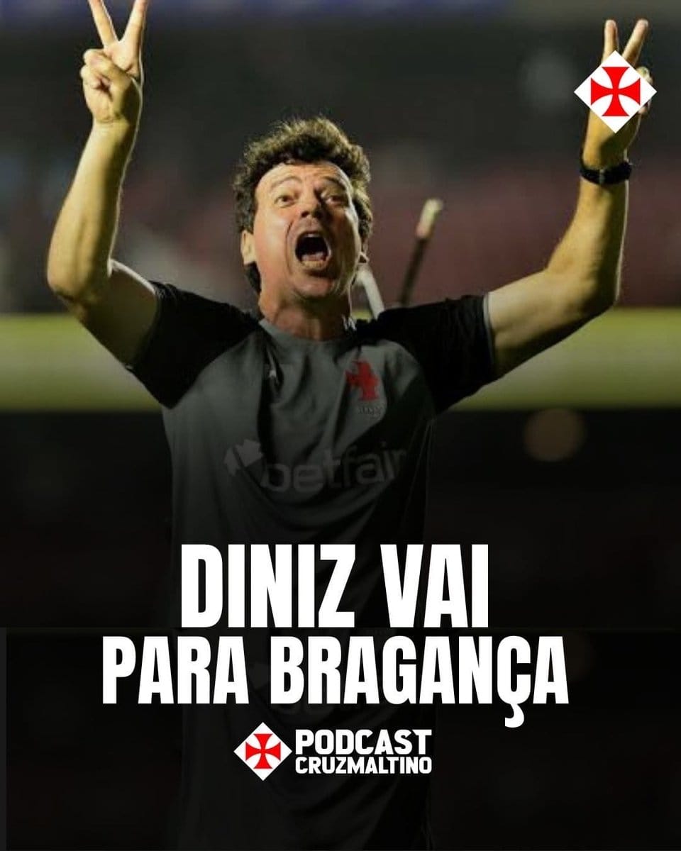 Diniz vai comemorar vitória em campo do Vasco.