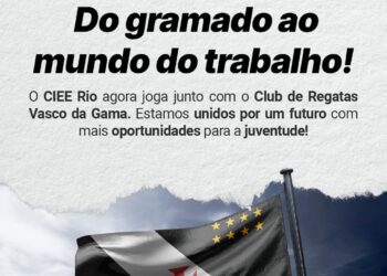 Capa com bandeira do Vasco e texto "Do gramado ao mundo do trabalho".