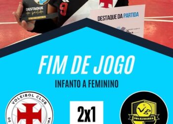 Goleira comemorando vitória no voleibol feminino.