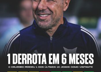 Cruzeiro campeão, treinador sorrindo, fundo desfocado.