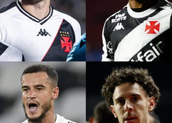Vasco conta com 4 atletas no ataque que registraram números expressivos de gols nesta temporada.