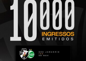 Já foram vendidos 10 mil ingressos para a partida entre Vasco e Juventude.
