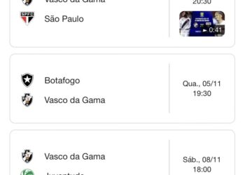 Vasco da Gama x São Paulo, jogo na arena.