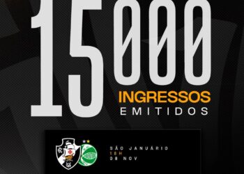 15.040 ingressos vendidos para o jogo do Vasco.
