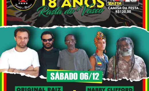 Festa de 18 anos do Vasco com membros do grupo Rasta.