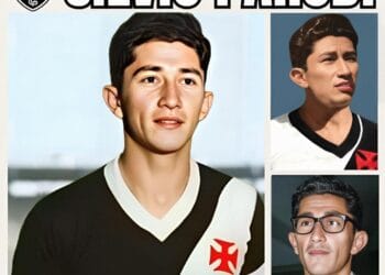 Silvio Pardo em destaque com camisa do Vasco.