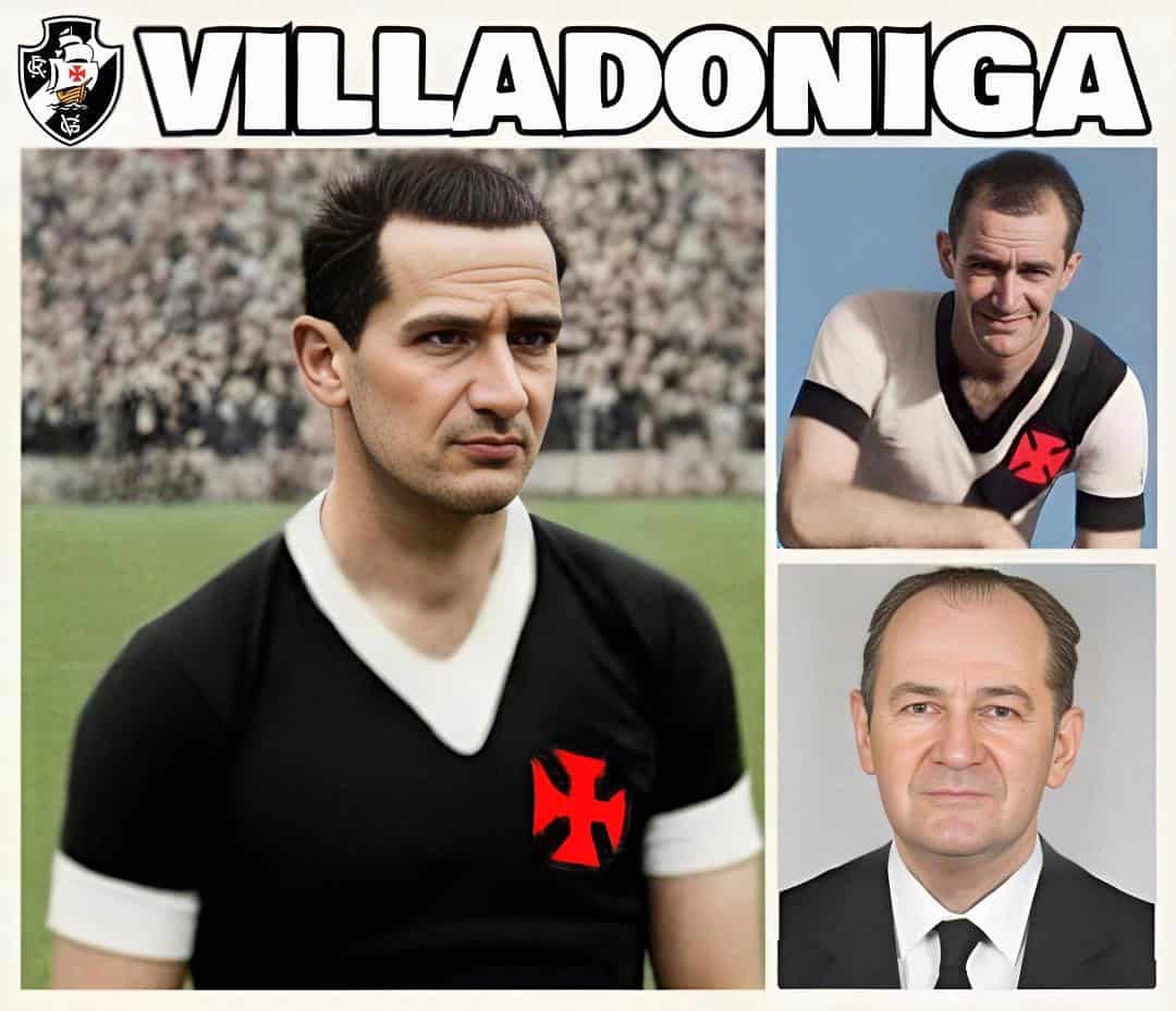Villaronga vestido com uniforme do Vasco, em campo.