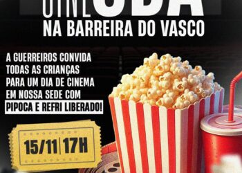 Filme de cinema na tela do cinema do Vasco, pipoca, refrigerante e 3D.