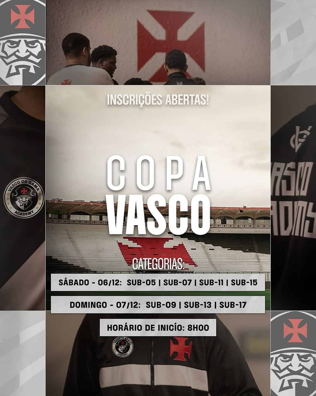 Inscrições abertas para torneio de futebol do Vasco.