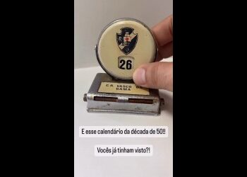 Calendário antigo do Vasco da Gama.