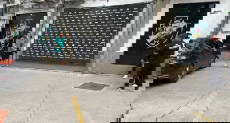 Estádio do Vasco da Gama na rua.