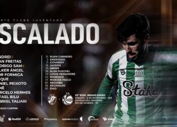 ESCALADO DO VASCO EM JOGO DE FUTEBOL.