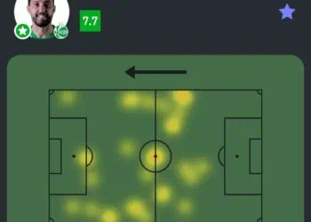 Nenê jogando futebol no estádio.