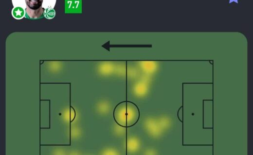 Nenê jogando futebol no estádio.