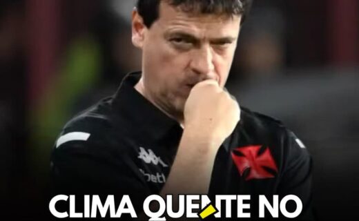 Vogal do Vasco com uniforme preto, rosto pensativo, fundo desfocado, clima de expectativa, destaque na expressão facial, estádio ao fundo, camisa com detalhes, cenário de jogo, atmosfera de concentração, logo do clube visível.