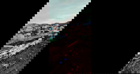 Estação de trem no centro da cidade.