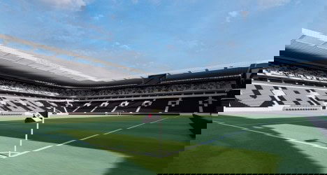 Estádio do Clube de Regatas do Flamengo vazio.