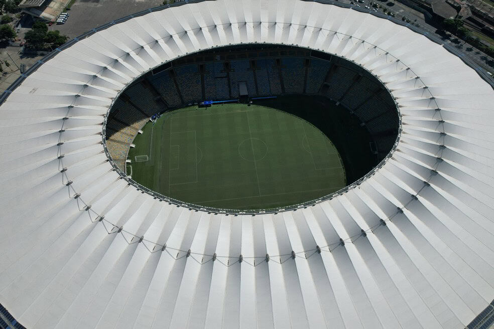 Estádio do Vasco da Gama visto do alto.
