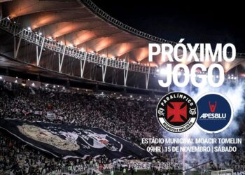 Festa no estádio com torcida vibrante.