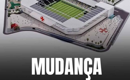 Estádio do Vasco com sistema de energia solar instalado, vista aérea.