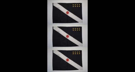 Bandeira do Vasco da Gama, detalhes visíveis.