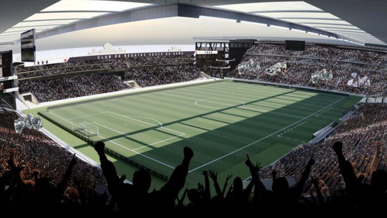 Vasco da Gama Stadium cheio de torcedores alvinegros.