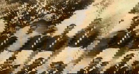 Jogadores antigos do Vasco da Gama em foto histórica.