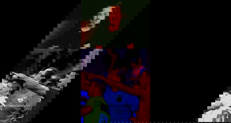 Homem com cabelo longo e barba, rosto sério.