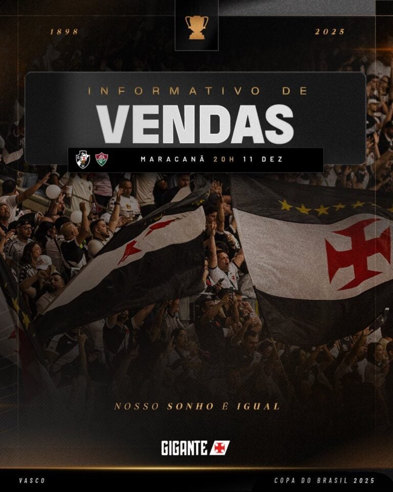 Cartazes de venda de ingressos com informações do jogo.