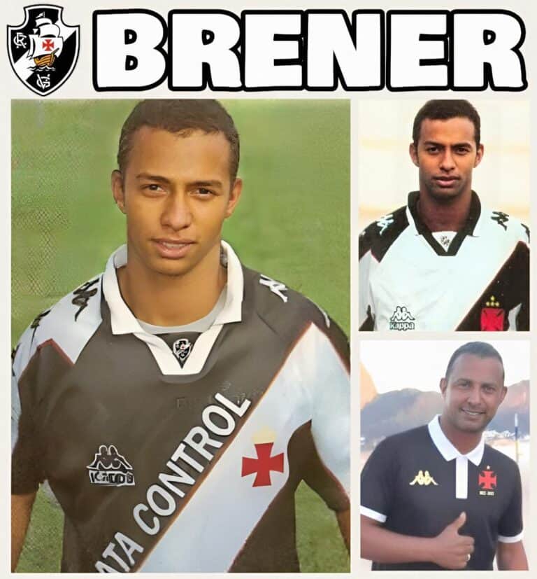 2. Alt: Jogador de futebol com uniforme do Vasco, sorrindo, em campo e com fundo verde.
