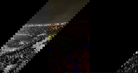 Torcida do Vasco no estádio.