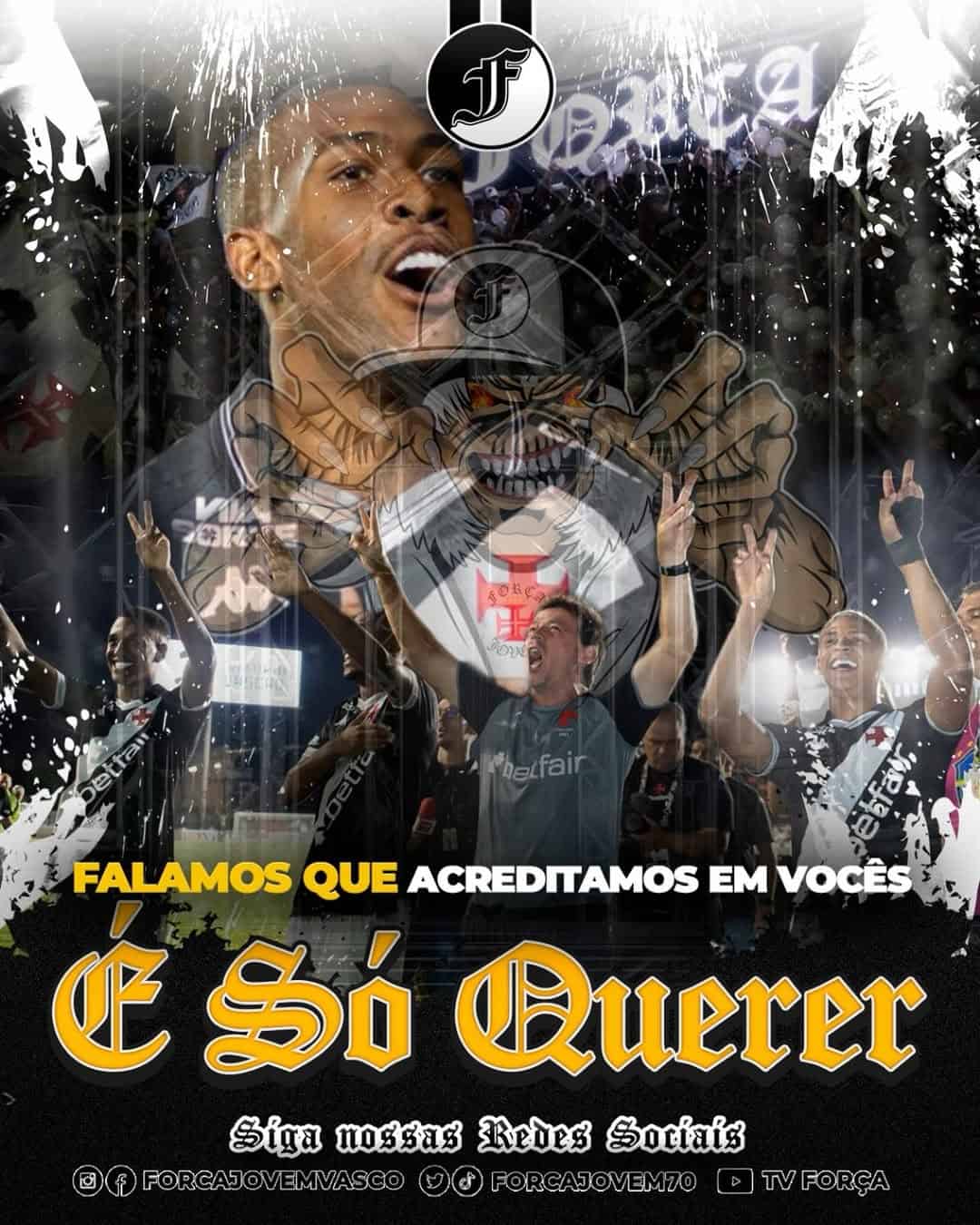 Vasco na torcida com torcida empolgada.