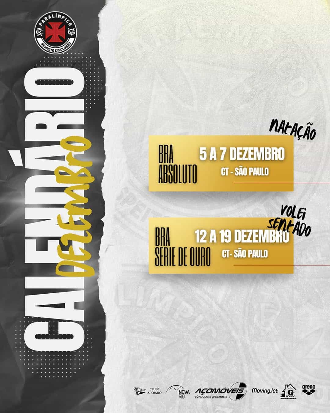 Camisa do Vasco com detalhes em branco e preto, logotipo na área do peito.