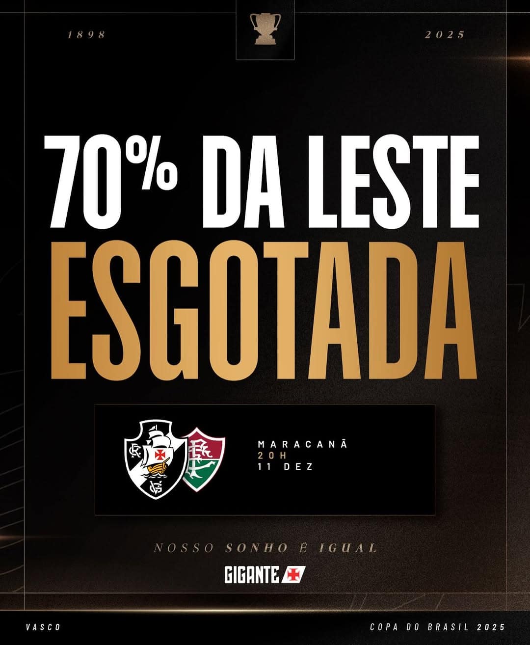Cartaz com time do Vasco e Fluminense.