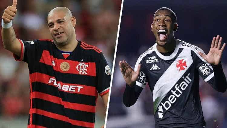 Adriano Imperador, à esquerda, e Rayan, à direita - Foto: Getty Images