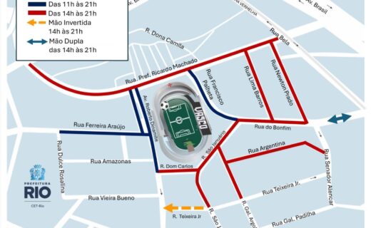 Interdições no entorno de São Januário são detalhadas pela CET-Rio para o clássico entre Vasco e Botafogo