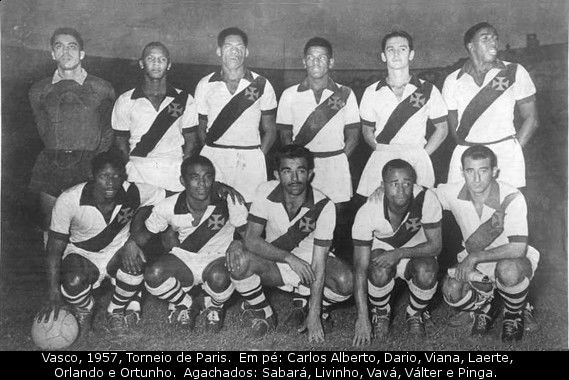 Vasco, time em campo na década de 1950.