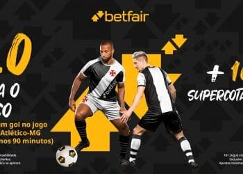 Betfair oferece odd de 4.0 para o Vasco marcar contra o Atlético-MG, além de uma aposta grátis neste fim de semana; veja os detalhes.
