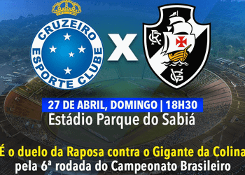 Informações sobre ingressos para Cruzeiro x Vasco, em Uberlândia