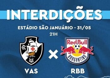 CET-Rio informa sobre bloqueios nas proximidades de São Januário para Vasco x Red Bull Bragantino
