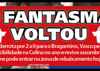 Confira as manchetes dos jornais após Vasco 0 x 2 Red Bull Bragantino