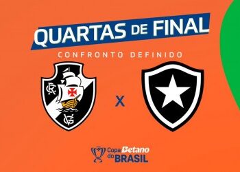 Vasco irá atuar como mandante no jogo de ida das quartas de final da Copa do Brasil diante do Botafogo.