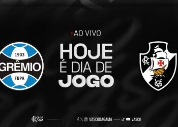 Grêmio e Vasco em destaque na transmissão ao vivo.