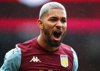 Douglas Luiz em ação pelo Aston Villa-ING