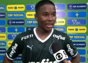 Endrick em entrevista após Palmeiras 4 x 1 Vasco pelo jogo de ida da final da Copa do Brasil Sub-17 2022